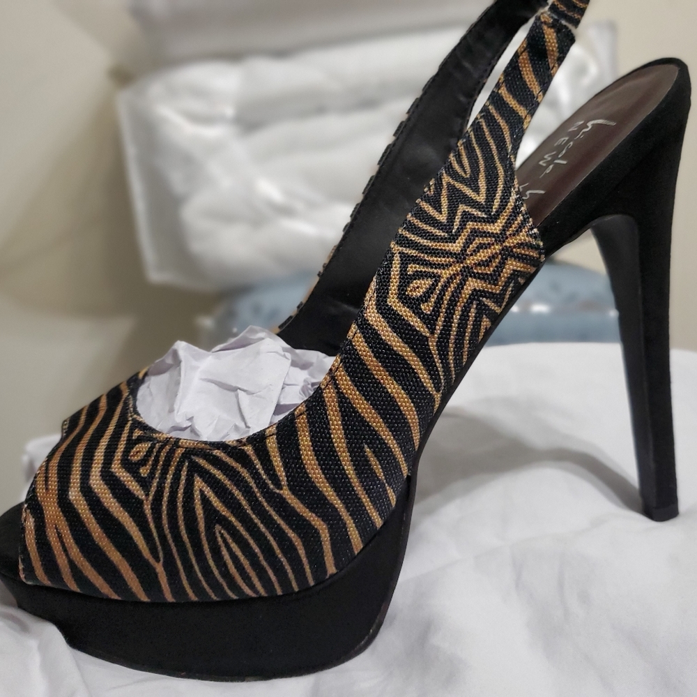 Nicole Miller High Heel Open Toe Pumps